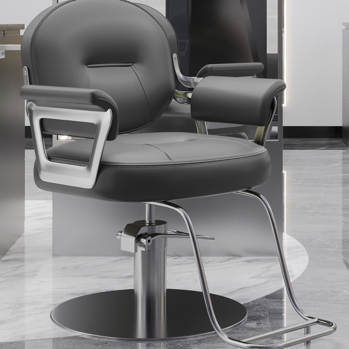 Nueva silla de peluquería en línea se puede elevar y bajar silla de peluquería de alta gama silla de peluquería especial silla de corte de pelo lujoso