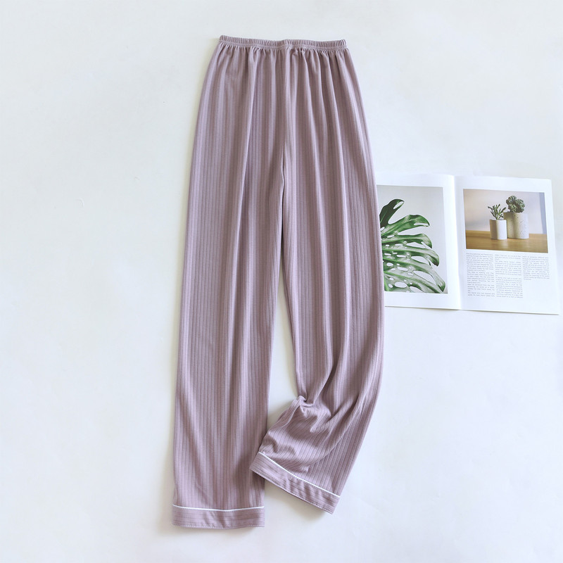 Pure Cotton Women's Long Pajama Pants 2026 New Summer Striped Loose Casual Straight-Leg Pants Suitable for Walking and Wearing Outside as Home Pants Pure Cotton Women's Long Pajama Pants 2026 New Summer Striped Loose Casual Straight-Leg Pants Suitable for Walking and Wearing Outside as Home Pants