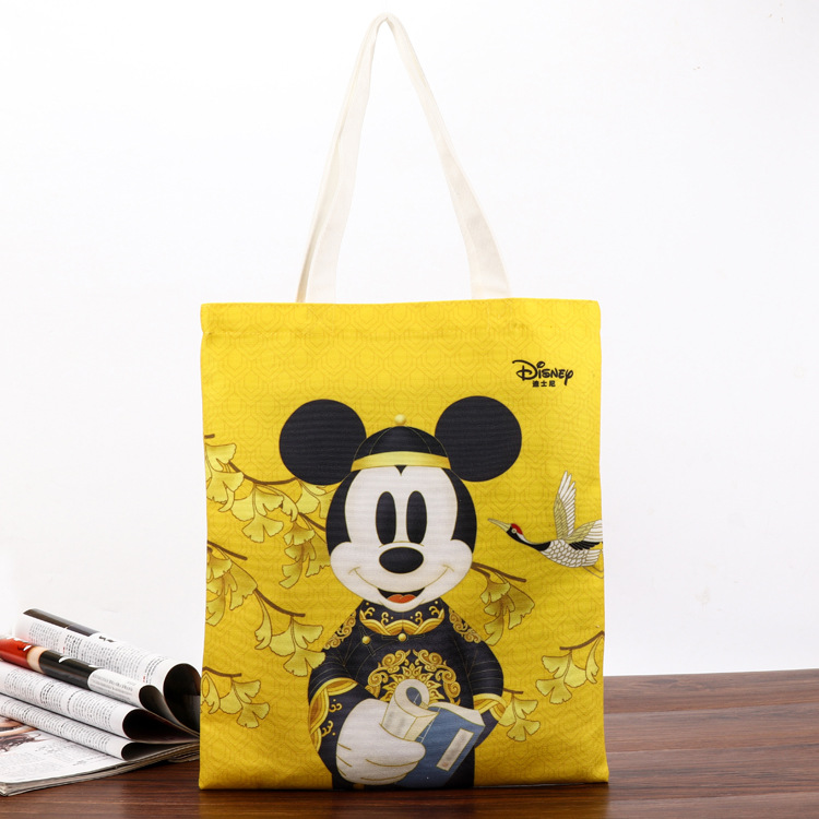 手提大化全涤12安帆布袋定 制环保购物袋子彩印可爱收纳棉布袋