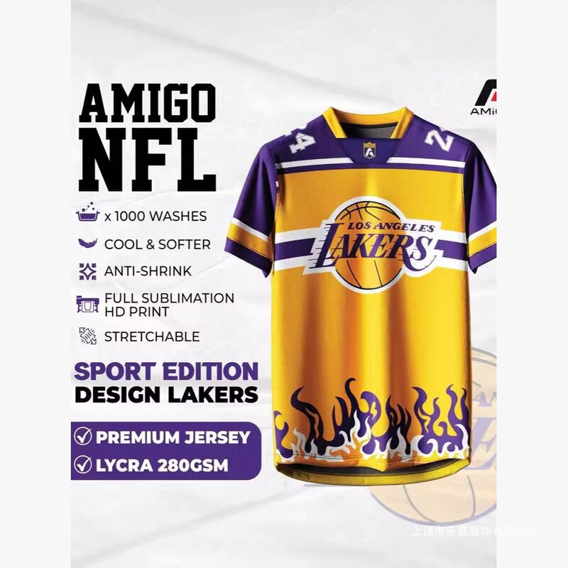 New Amazon Foreign Trade Cross-Border Nfl American Football Uniform Team Uniform 3D Printed T-Shirt Short-Sleeved Men's Clothing