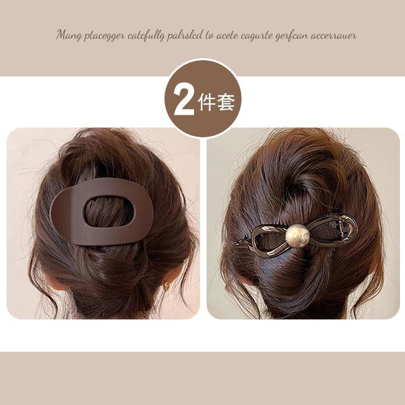 つや消しカモノハシクリップ、女性用後頭部用大型ヘアクリップ、2025年モデルヘアクリップ、ヘアピン、ヘッドバンドステッカー|undefined