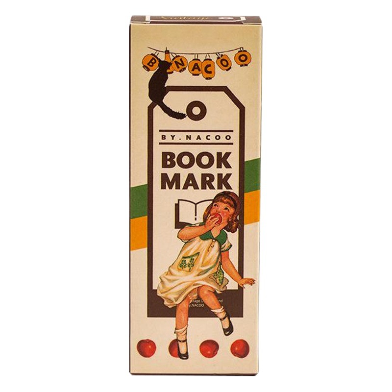 NACOO retro artística marcador chica cielo estrellado fruta creativa Tarjeta de mensaje BOOKMARK28 piezas 4 modelos