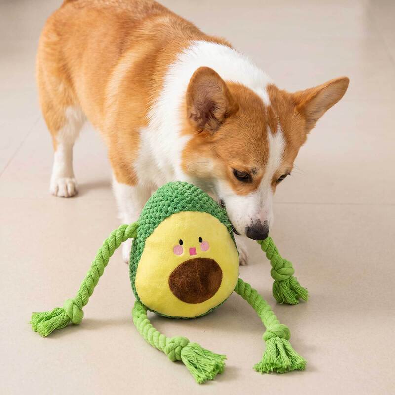 Foreign Trade Pet Dog Plush Toy, Interactive Avocado-Shaped with Sound, Durable Chewable Rope Toy for Large Dogs to Relieve Boredom Foreign Trade Pet Dog Plush Toy, Interactive Avocado-Shaped with Sound, Durable Chewable Rope Toy for Large Dogs to Relieve Boredom