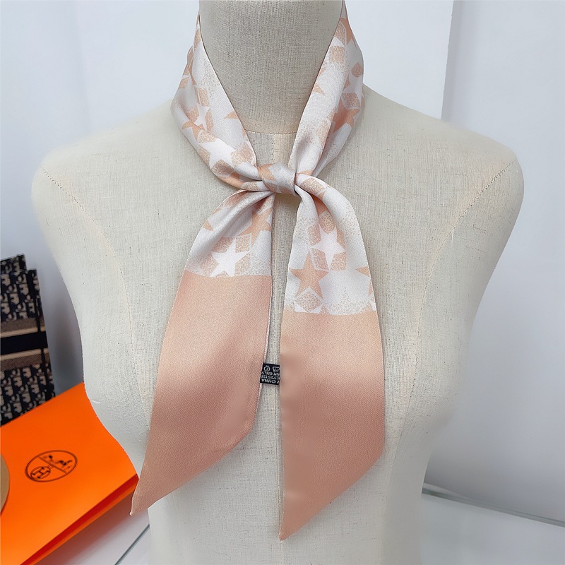 2025 nuevo estilo D bolsa atada bufanda de seda Dai Fei bolsa envuelta asa seda twilly tira larga y estrecha correa correa para el cuello cinta