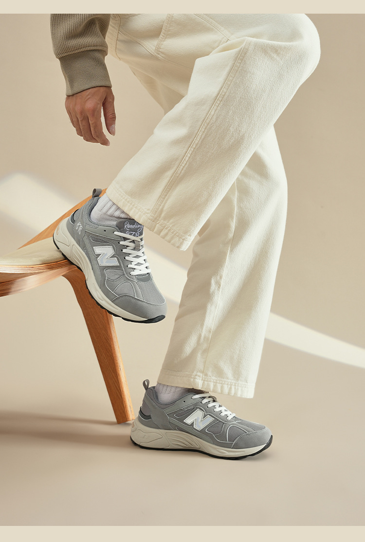 Giày thể thao retro unisex Putian Xuân Thu Balance Cool Running N878 đế dày giảm chấn — 878 Yuanzu màu xám chi tiết 12