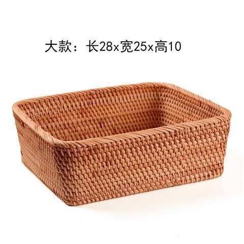 Estrictamente seleccionado caña trenzada mesa rectangular juguetes refrigerios pastílicos trenzado cesto japonés