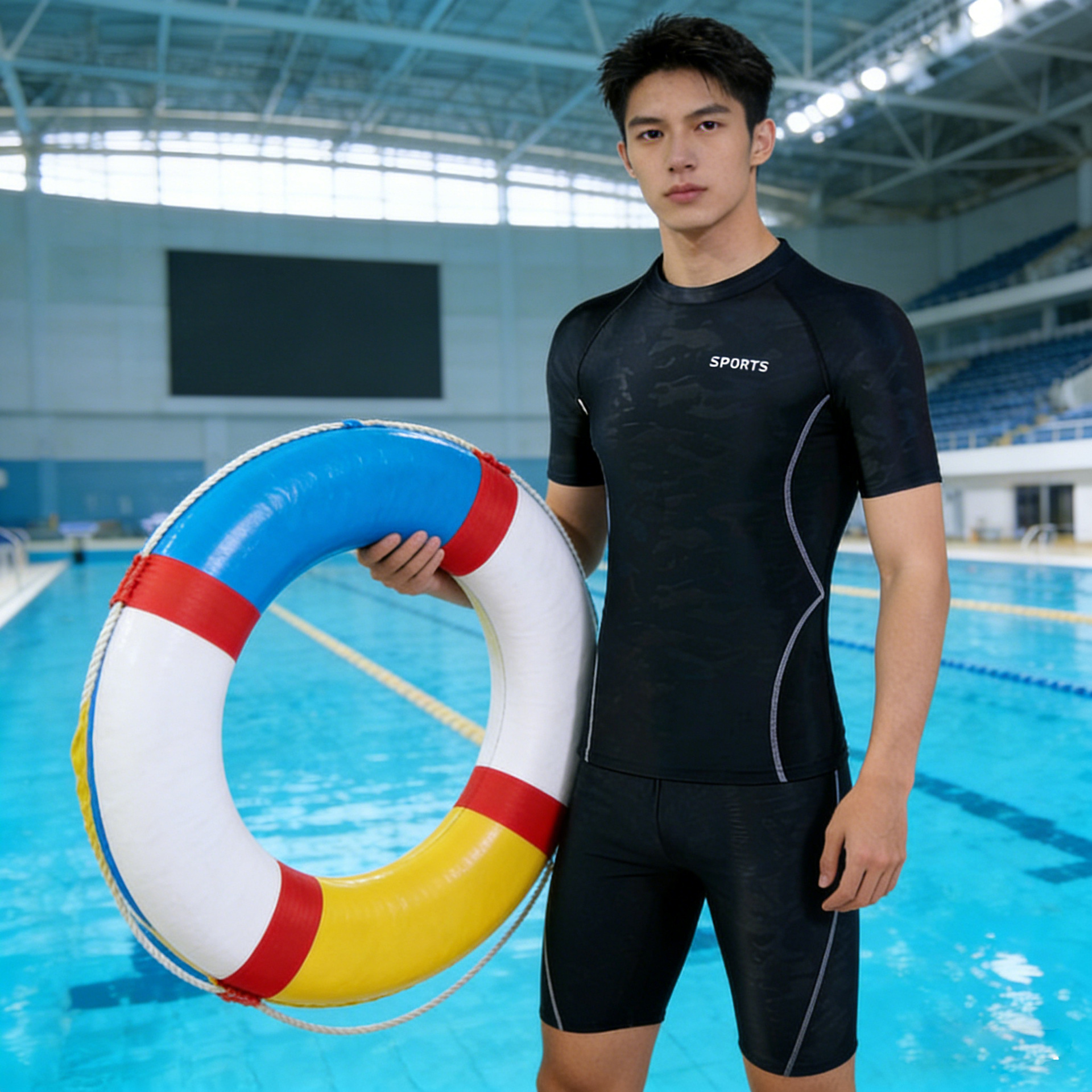 Five-Point Knee-Length Swim Shorts for Adults, Competition Men's Quick-Dry Professional Training 2026 New Model Men's Swimming Trunks