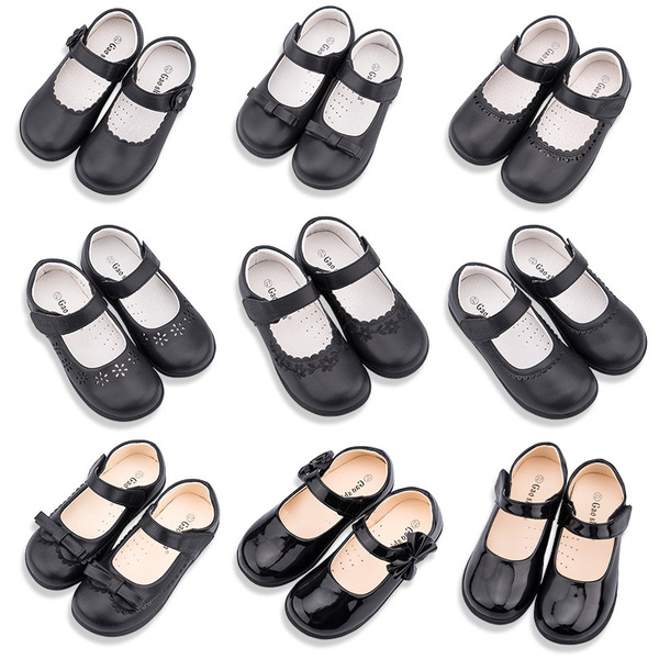 Black matte casual shoes for students