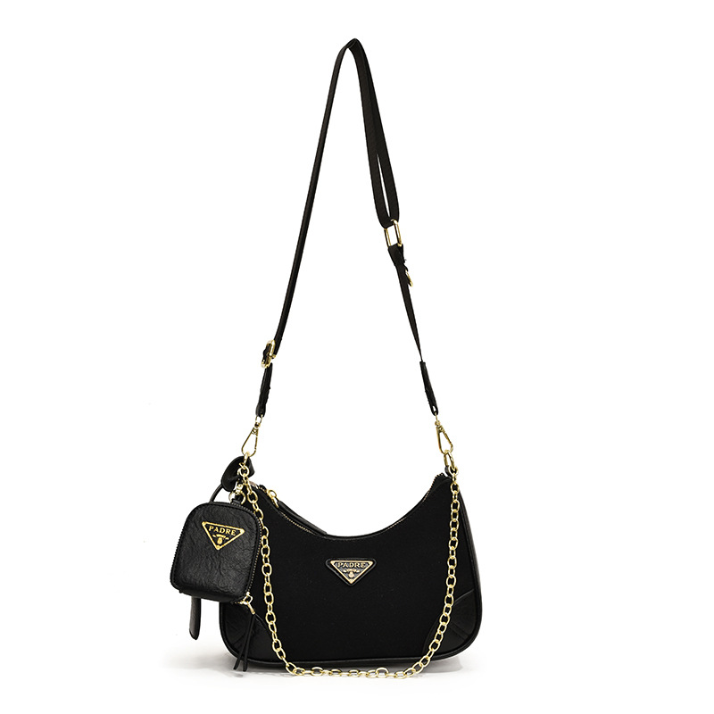 Bolso de cuero suave retro nuevo estilo transfronterizo para mujer 2024 nuevo bolso de media luna esmerilado cadena de sentido premium mensajero de un solo hombro