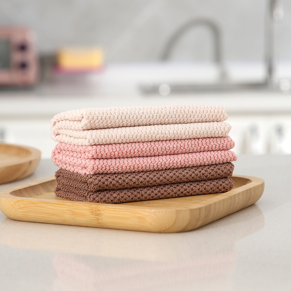 Straw velvet rag daily necessities rag three-piece tea towel household absorbent rag cleaning lazy multi-purpose Rag