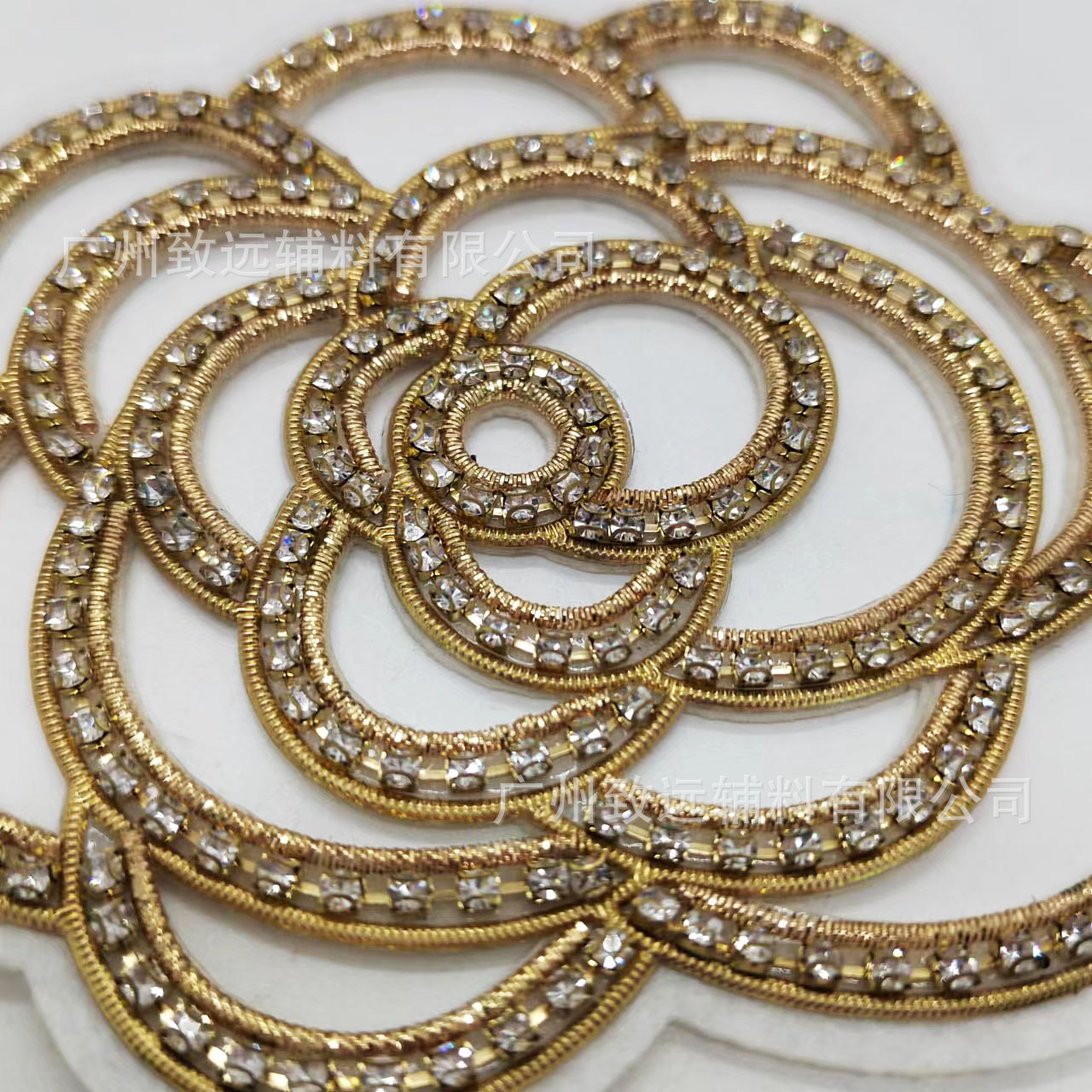 Parche de moda con bordado de seda india de flor de camelia, tamaño grande, cosido a mano, para ropa, falda, accesorios DIY, decoración de bolsos y sombreros image 4