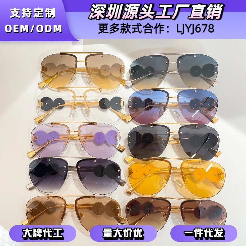 Fan's New Sunglasses, Popular on Instagram and Xiaohongshu, Celebrity Influencer Fashion Street Style, Same Model Acetate Sunglasses Ve2250