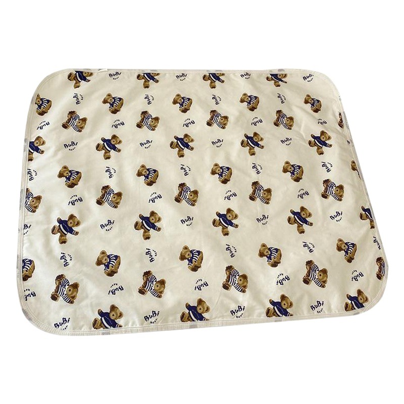 INS lindo oso tía pad dormitorio almohadilla menstrual Algodón puro lavable período fisiológico a prueba de fugas a prueba de orina colchón para niñas