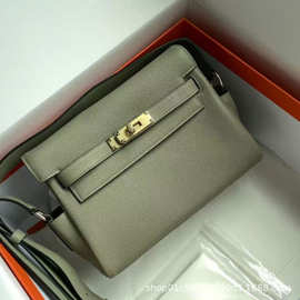 H家手工手缝messenger凯莉包TOGO牛皮25男女邮差包斜跨马鞍包百搭