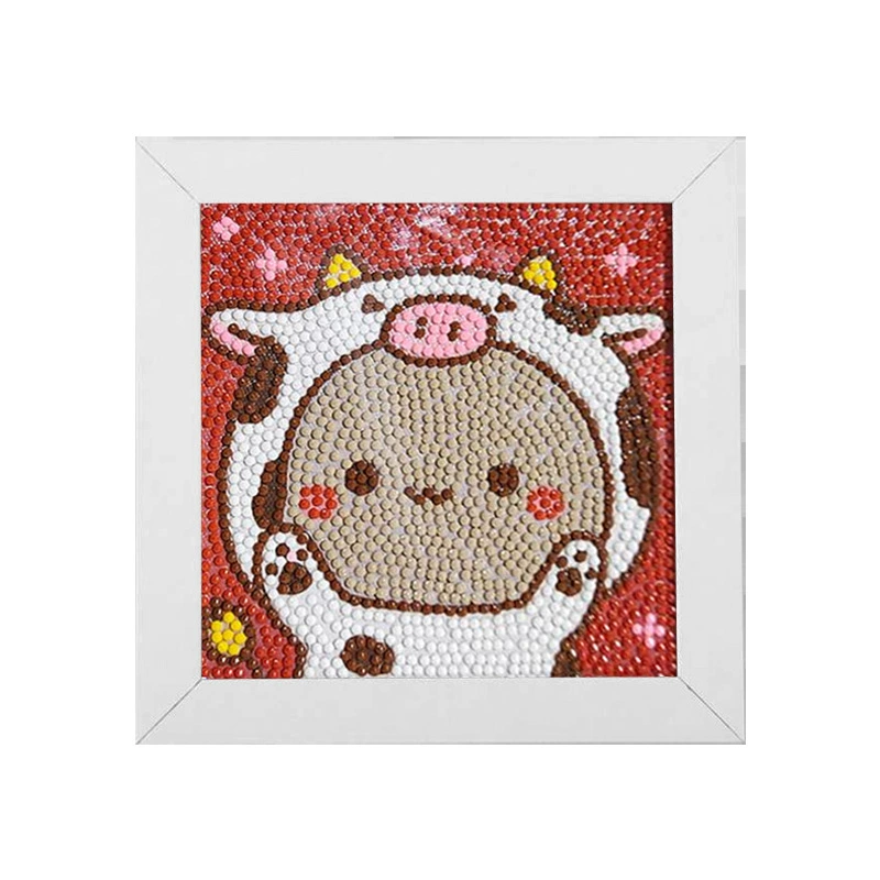 5D алмазная мозаика Cinnamoroll, в рамке 15×15 см для детей, набор DIY, в OPP-пакете