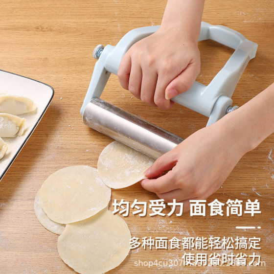 Stainless Steel Rolling Pin Practical and Labor-saving Artifact New Type Rolling Pin Stick Not Stick to Dumpling Skin Food Grade Household Store Use