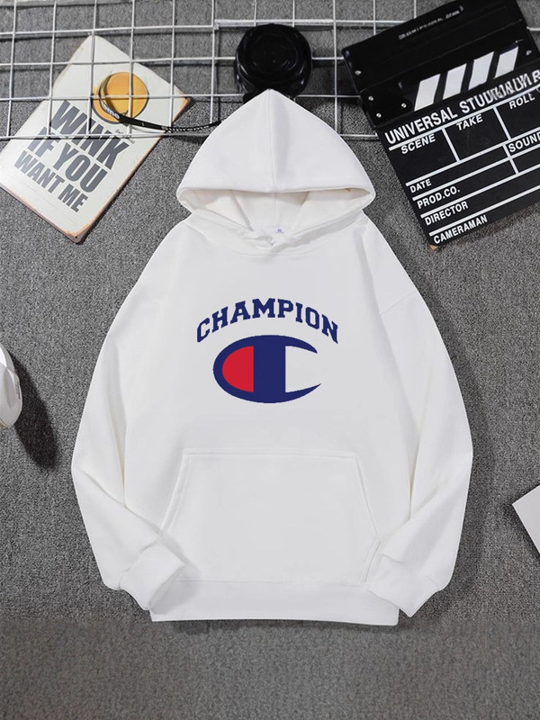 Men's and Women's Couple's Spring and Autumn New Trendy Brand Champion Sweatshirt Hoodie Loose Casual Letter Top Cross-Border Fashion