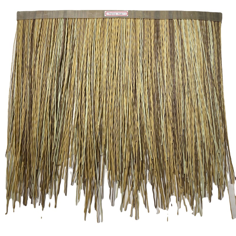 Simulated Thatched Tile Plastic Fireproof Straw Eaves Grass Eaves Grass Taiwan Style Curved Pole Artificial Grass Waterproof