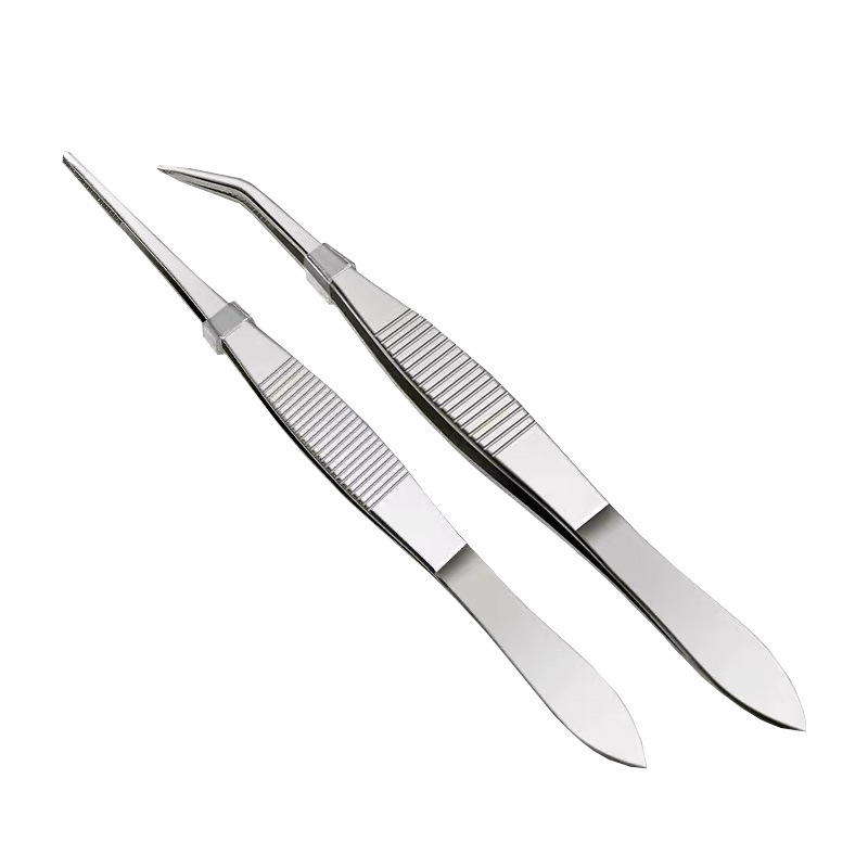 双鹿 医用眼科镊10cm直头/弯头 1支/包 10支/盒