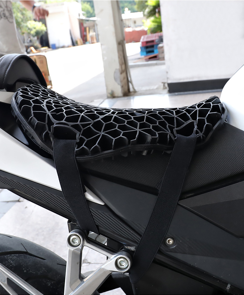Shock-Absorbing Motorcycle Seat Cushion, Sun-Proof Electric Vehicle Seat Cushion, Cushioning, Soft, Quick-Drying, Heat-Insulating Motorcycle Cushion, Cross-Border Hot Selling
