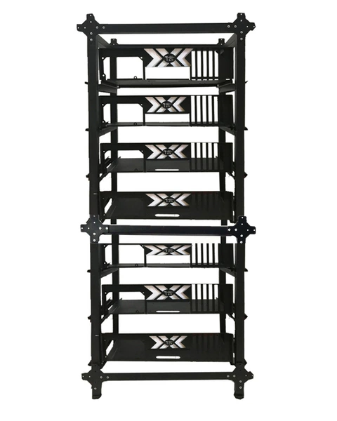 One row of 7-position two-way rack (rack + pallet)