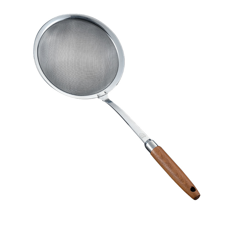 304 cucharas de acero inoxidable cucharas de cocina domésticas cucharas de pescado cucharas de cocina de mango largo gruesas cucharas de cocina de cocina de filtro de malla de filtro de aceite de cocina