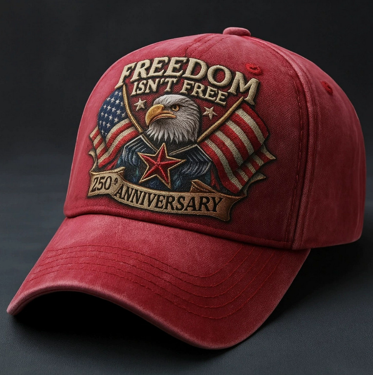 Nuevo sombrero de impresión transfronteriza para hombres hace viejos sombreros de béisbol retro Europeos y estadounidenses 250 años conmemorativo sombrero de lengua de lazo