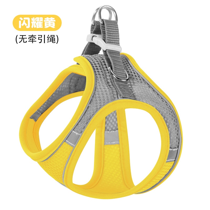 Nuevo chaleco con correa para mascotas, arnés reflectante para gatos y perros, cuerda para caminar para gatos, suministros para mascotas, fuente en stock