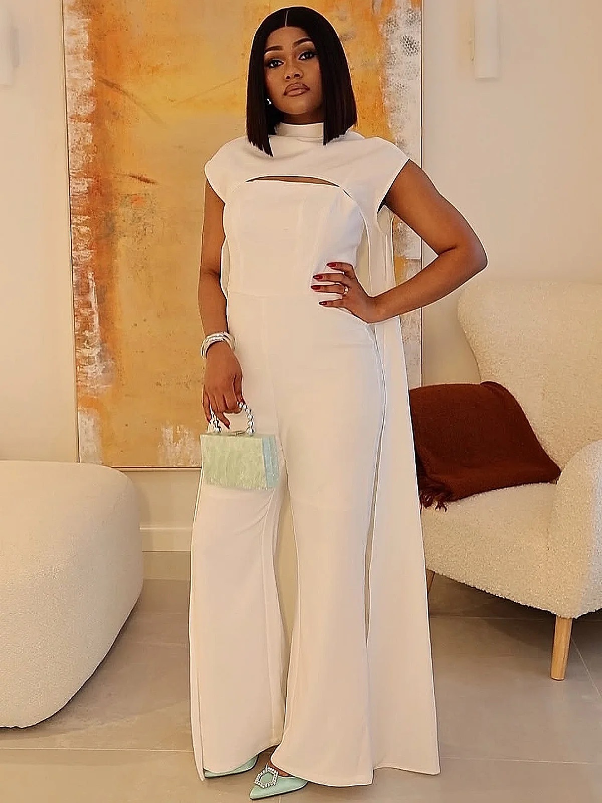 Women's Clothing Women's Sleeveless Long Jumpsuit Style Fashionable Temperament Suit Wide Leg Pants For Formal & Casual For Women_ecoleips.com