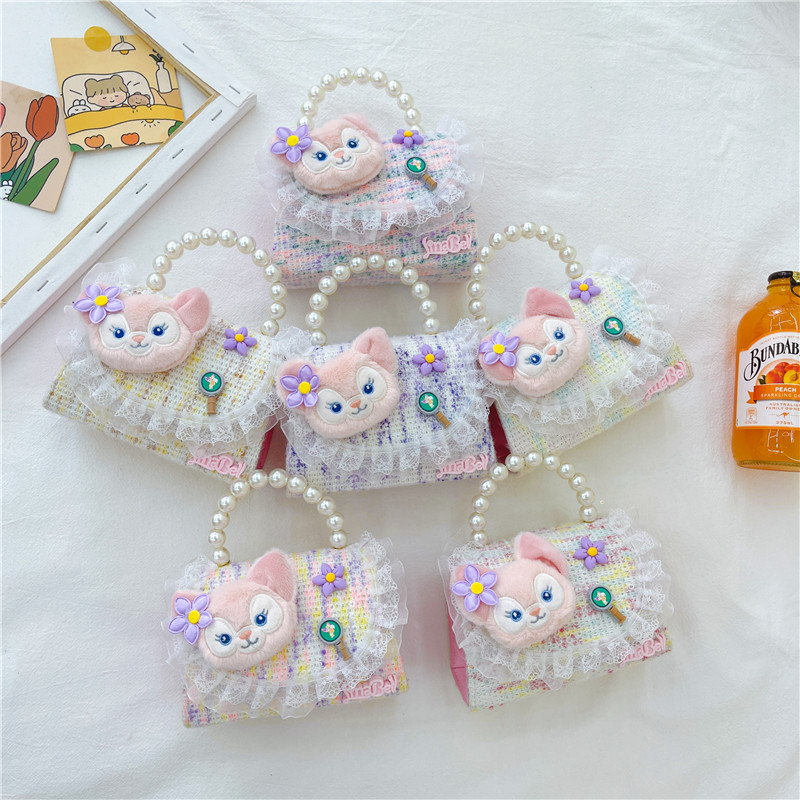 Bolso de hombro para niños 2023 nueva moda princesa portátil estilo occidental lindo algodón y lino bolsa pequeña mini bolsa de mensajero para padres e hijos