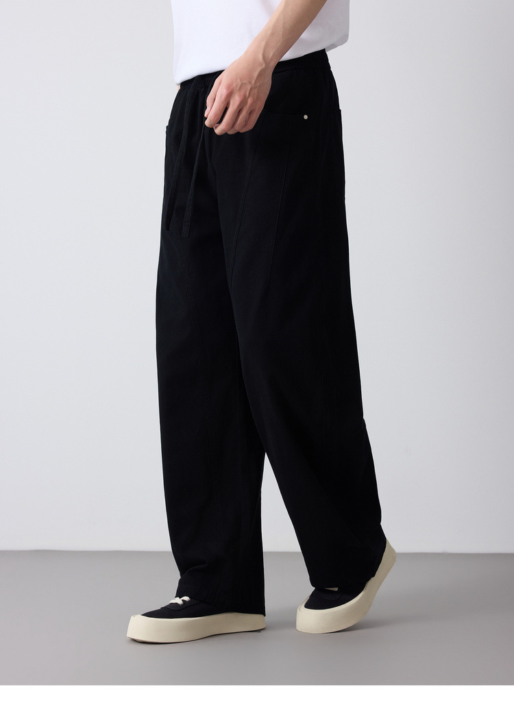 Quần jean nam ống rộng phong cách Mỹ chất liệu cotton — đen chi tiết 20