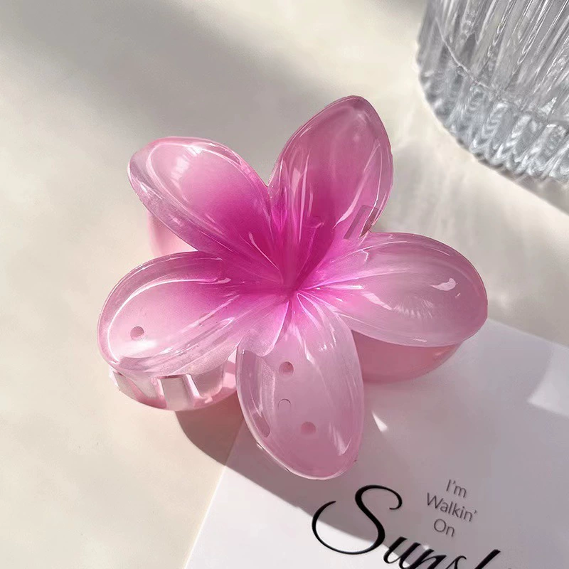 Крабовая цветочная заколка для волос (Hairgrip) европейский стиль, акриловая цветочная, assorted colors