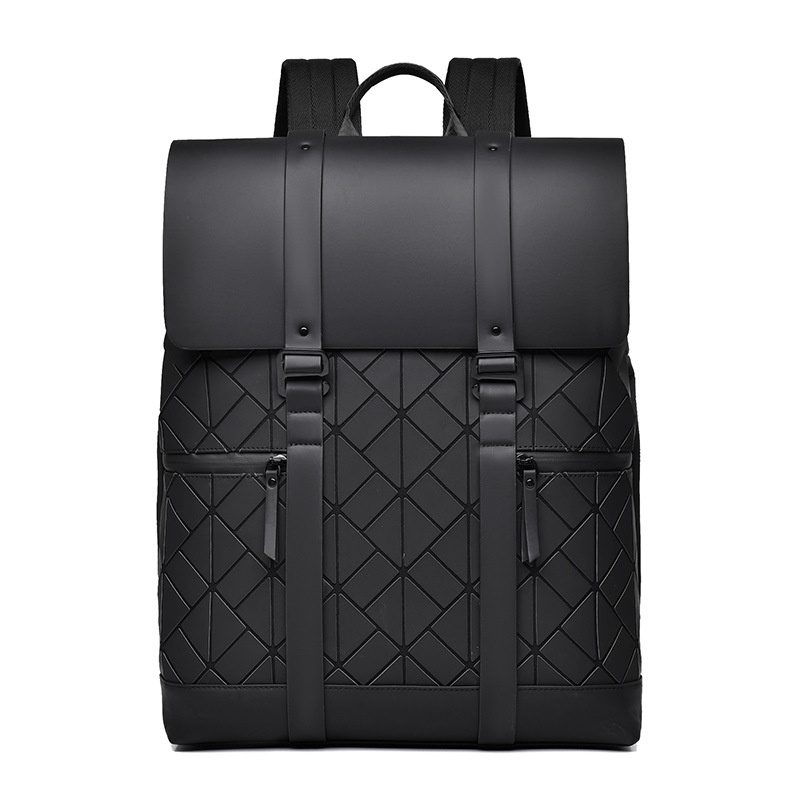 Waterproof Quilted Commuter Laptop Backpack For Men Large Capacity_voghion.com