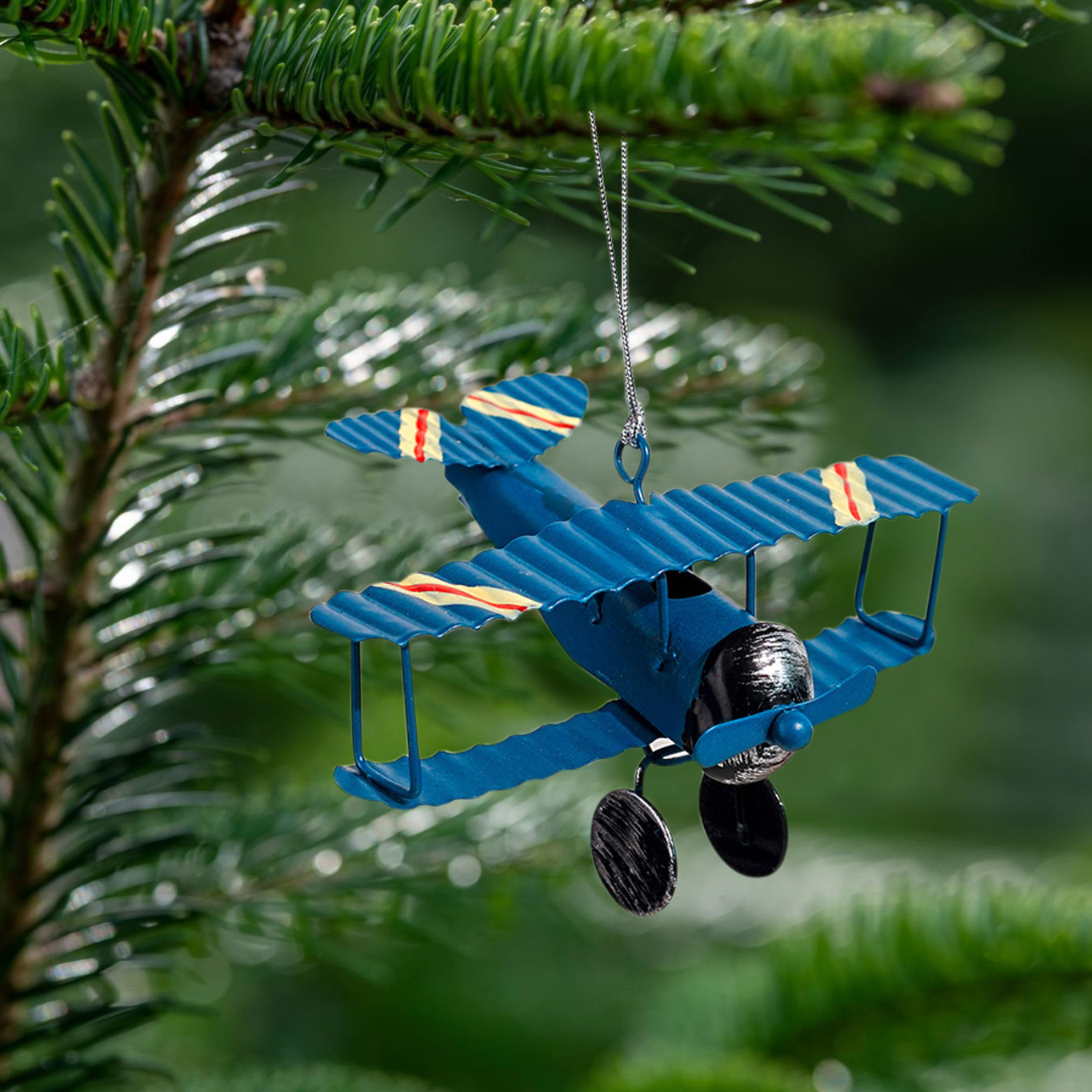 Navidad estilo europeo retro avión de hierro forjado modelo colgante creativo interior sala de estar habitación de los niños decoración del hogar