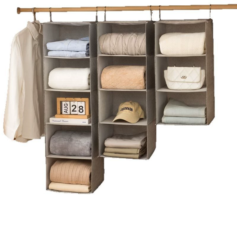 Multilayer capacious storage system, hanging organiser, simple magazine, storage box