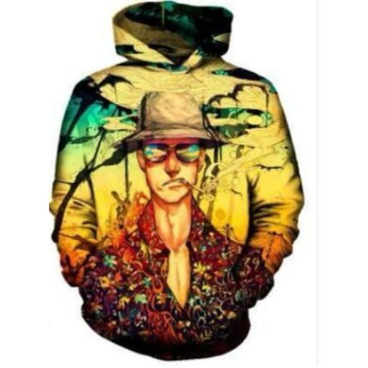 В наличии здоровая Ткань Фигурка без подкладки, повседневная с капюшоном, весна 2022, Новый мужской свитер с 3D-принтом, трансграничный