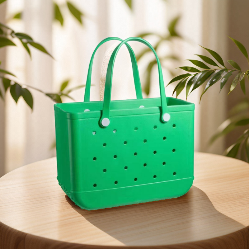 2024 Explosive EVA Beach Handbag Fashion Shoulder Bag Lightweight Hole Bag Waterproof Durable Large Capacity Storage