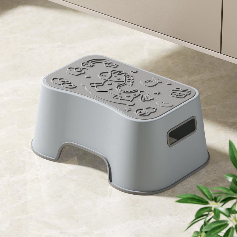 Taburete antideslizante para bebés lavarse las manos y lavarse la cara para niños taburete de baño inodoro taburete de pedal de lactancia taburete de una sola capa image 10