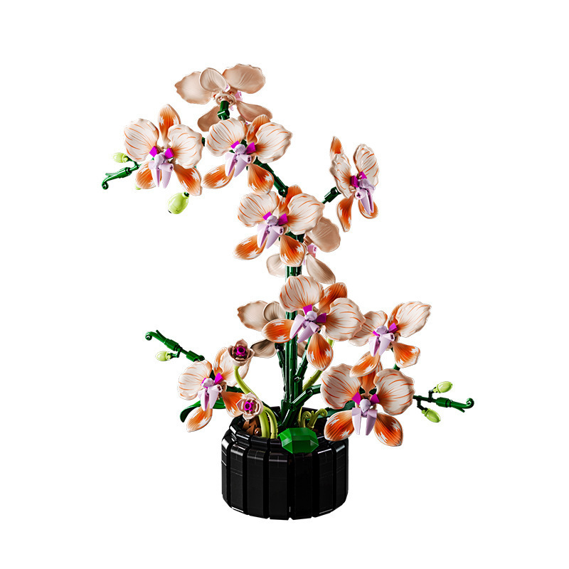 13111 bloques de construcción transfronterizos de flores de imitación de flores, flores, plantas, adornos para el hogar, adornos para regalos para chicas