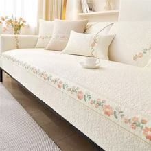 田园纯棉沙发垫四季通用2025新款防滑小清新全棉布艺客厅坐垫子套