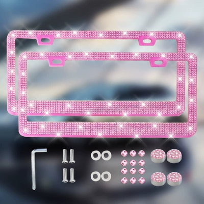 License Plate Frames, Three Styles — License plate holder/license plate holder - square-hole-sharp-corner-wide-edge-double-piece-powder