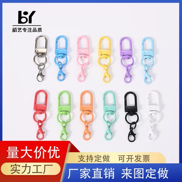 Colorful Cute Style Keychain Korean Version Door Buckle DIY Jewelry Accessories Creative Colorful Enamel Keychain Wholesale