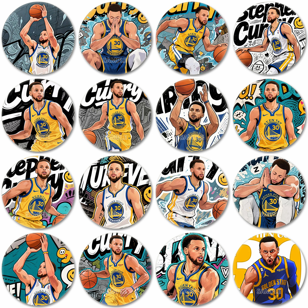 NBA周边 篮球明星 库里吧唧 金州勇士队 Stephen Curry 徽章批发