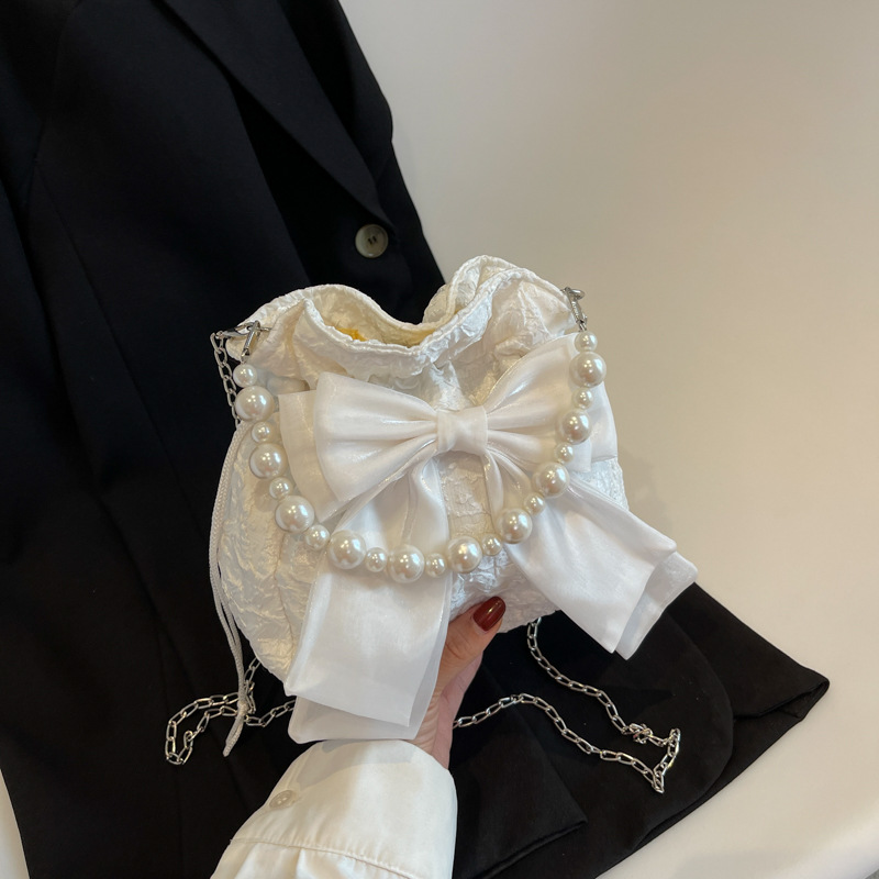 Stylish Women's Shoulder Bag With Butterfly Knot And Retro Texture_voghion.com