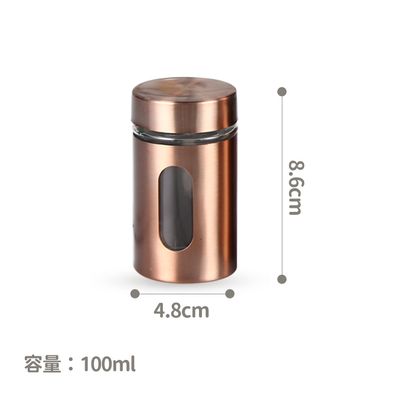 Juego de frascos de vidrio herméticos sin plomo para especias, venta al por mayor