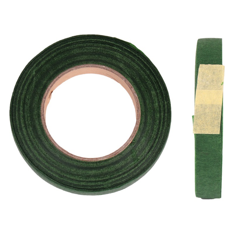 Cinta floral no residual adhesivo antiadherente pegamento de mano verde crepé cinta de papel hecho a mano DIY accesorios florales image 1
