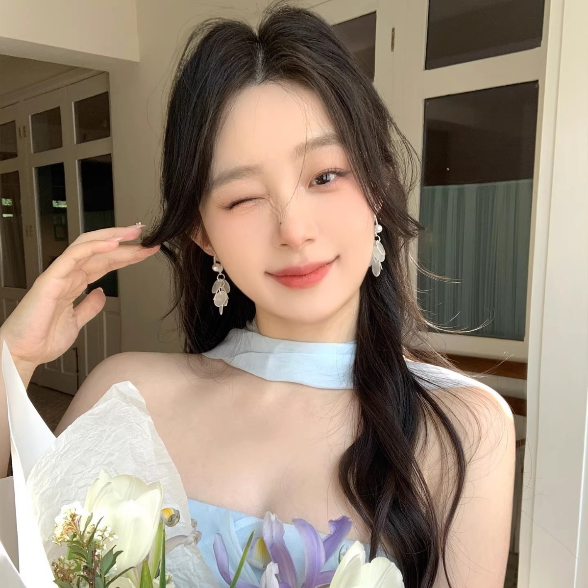 海边度假风绝美贝壳流苏珍珠耳环女轻奢高级感耳钉巨好看气质耳饰