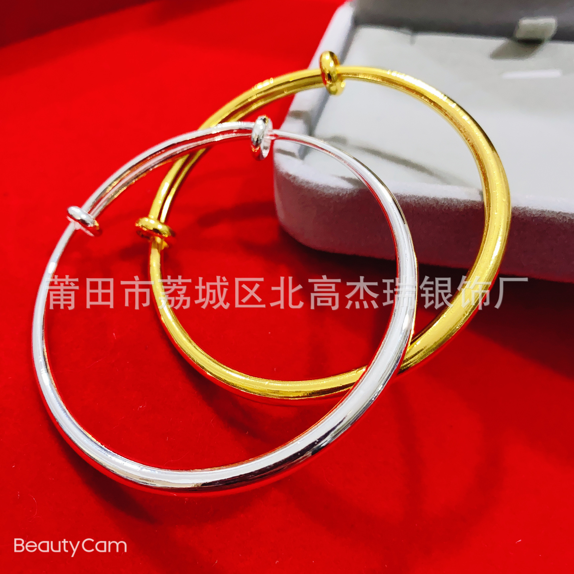 Round belly smooth push-pull welding ring push-pull bracelet women's silver gold bracelet bracelet 5mm round smooth