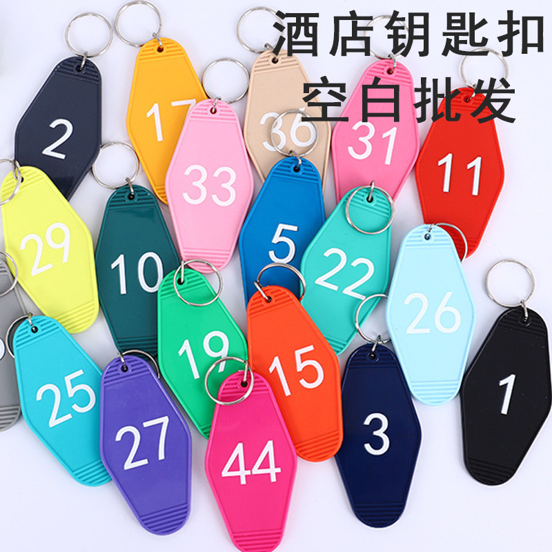 Wholesale Blank Plastic Key Tag Luggage Tag Acrylic Abs Hotel Key Tag Rhombus Tag