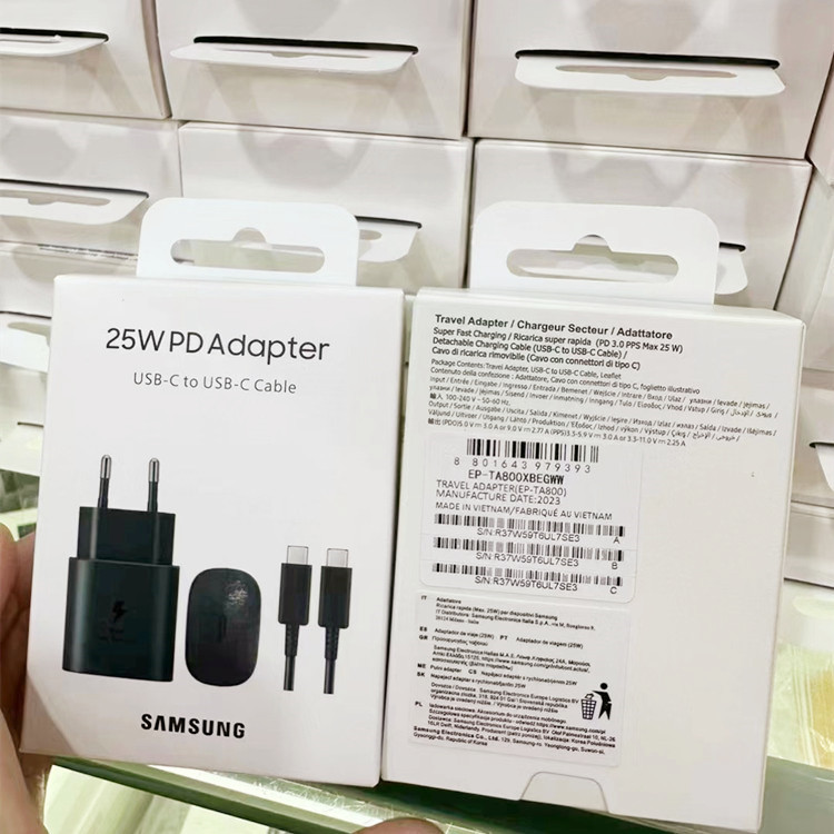 适用三星25W充电器NOTE10充电器S10 20 S22超级快充头TA800充电头